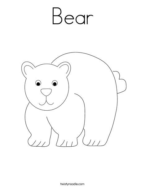 Bear coloring page