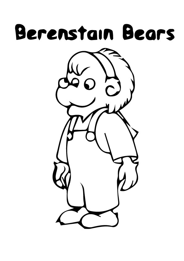 Free printable a berenstain bears net coloring picture assignment sheets pictures for child
