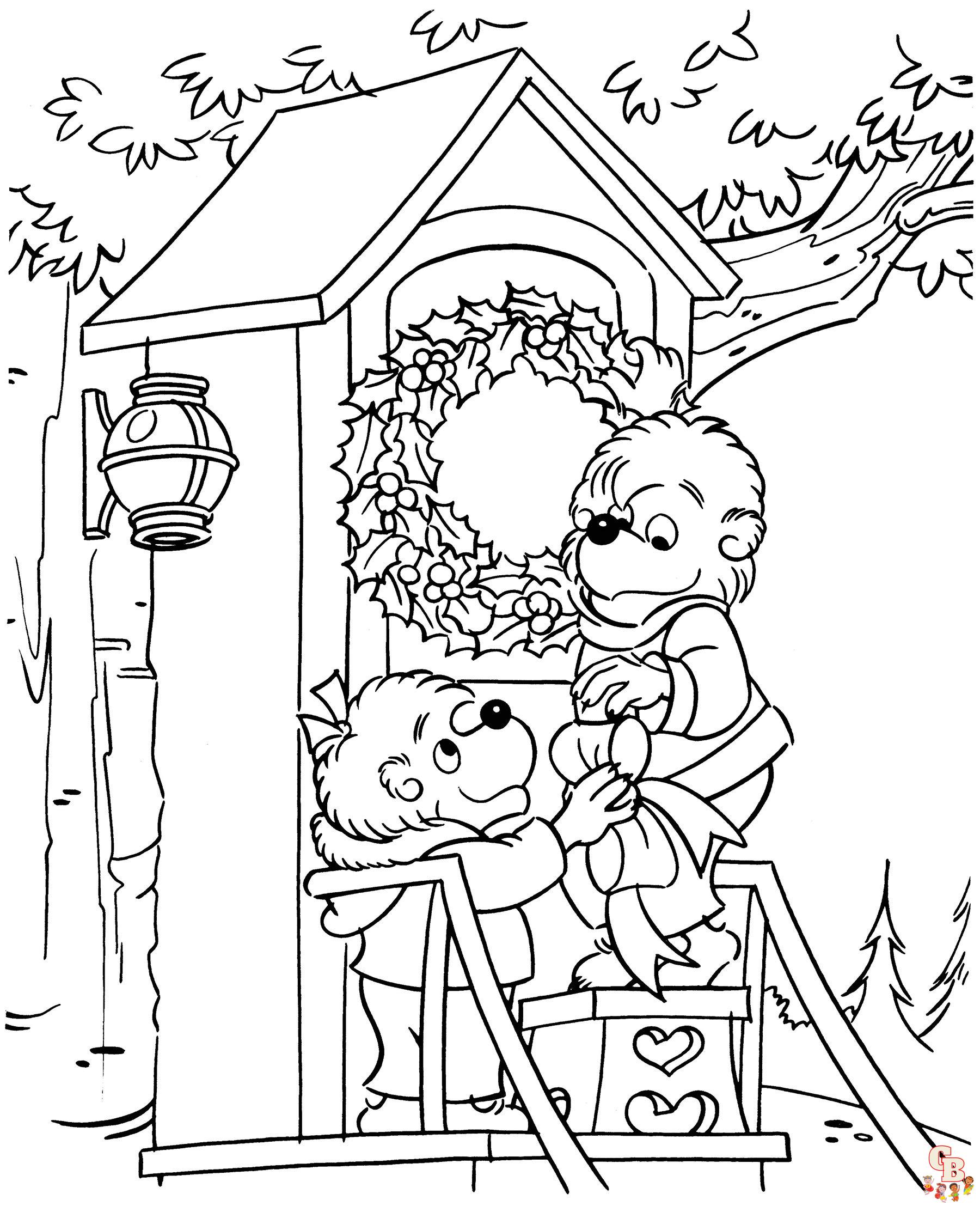 Free berenstain bears coloring pages for kids printable and easy