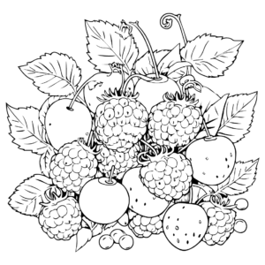 Berries coloring pages printable for free download