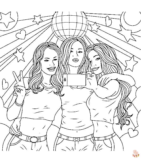 Printable and free bff coloring pages for kids