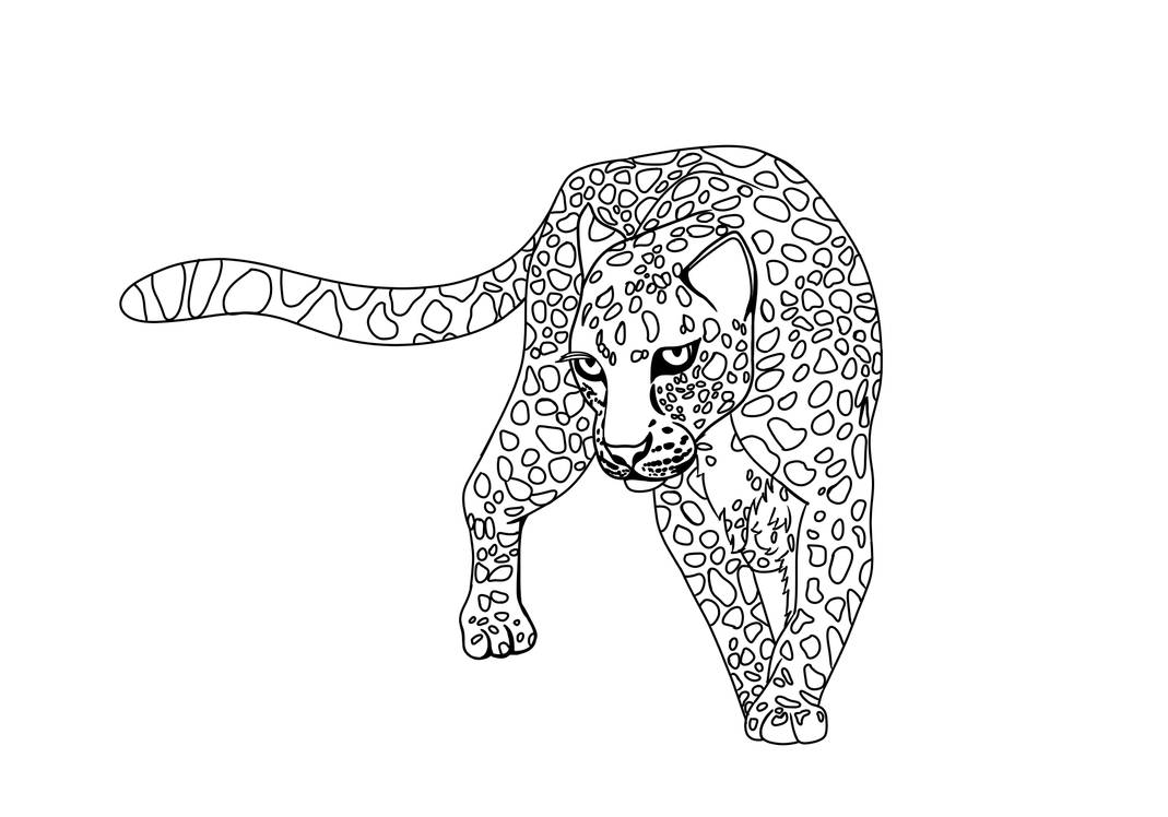 Big cat coloring page by crazyrabidsquid on