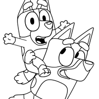 Free printable bluey coloring pages in pdf