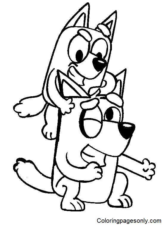Bluey coloring pages printable for free download