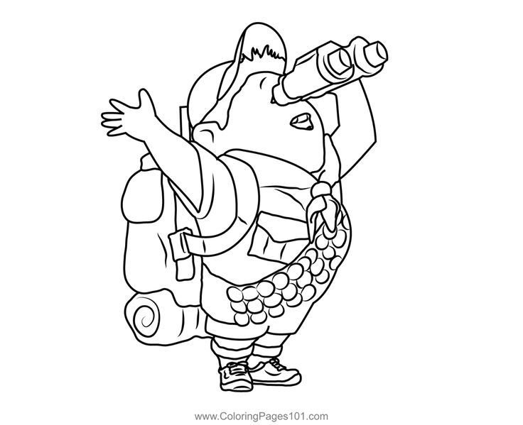 Russell see with binoculars coloring page in coloring pages printable coloring pages color