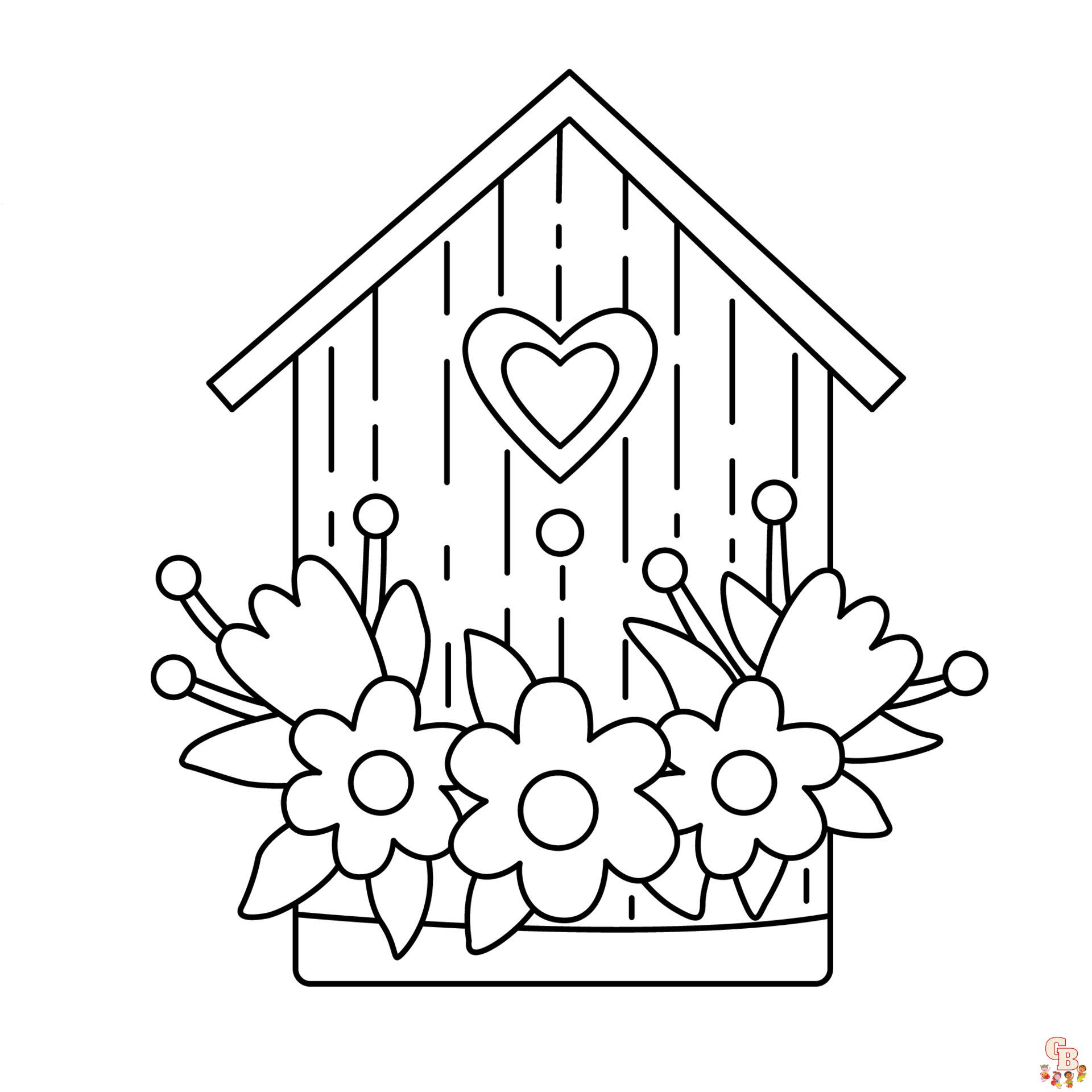 Bird house coloring pages printable free and easy to color