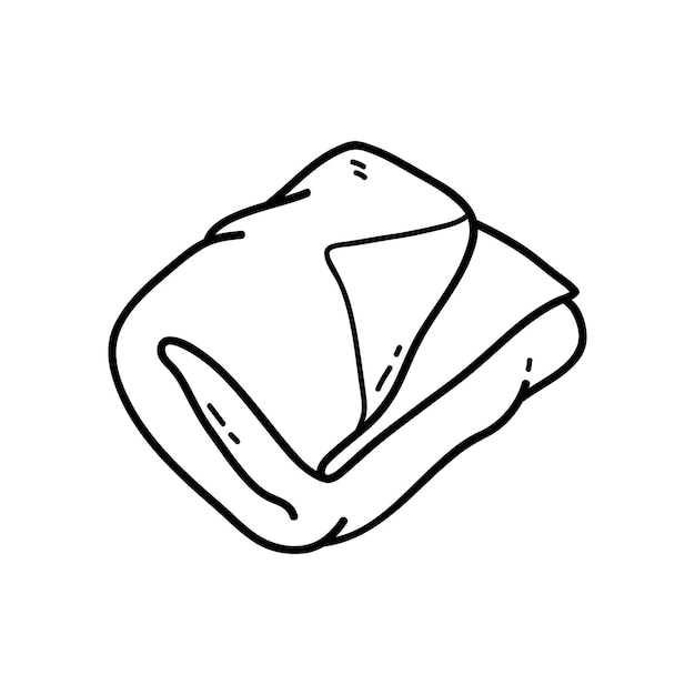 Premium vector coloring page with doodle baby blanket