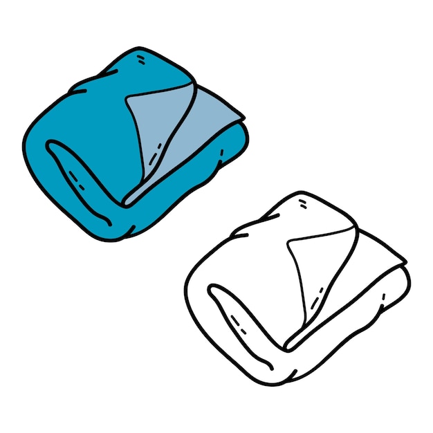 Premium vector illustration coloring page of doodle blanket
