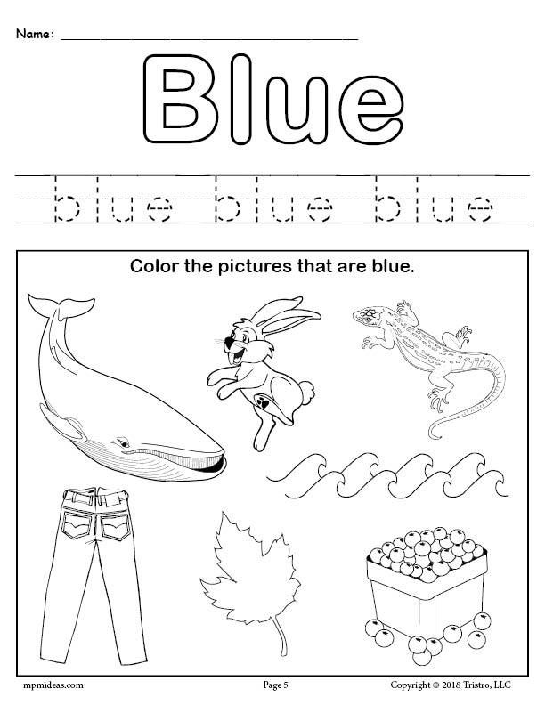 Color blue worksheet color worksheets preschool colors coloring worksheets for kindergarten