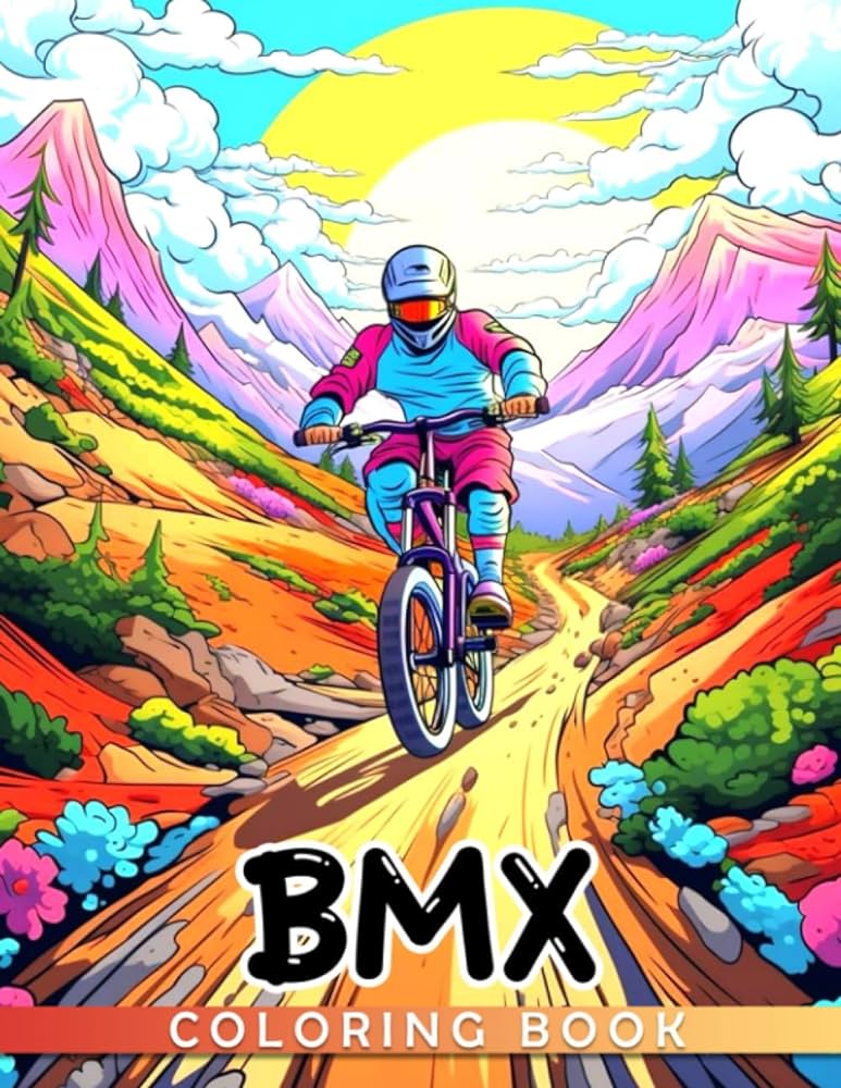 Bmx coloring book fabulous coloring pages by bentley corey