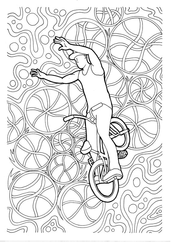 Dead truck bmx flatland pdf zentangle coloring page
