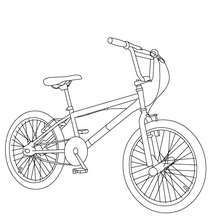Bmx bike color in coloring pages