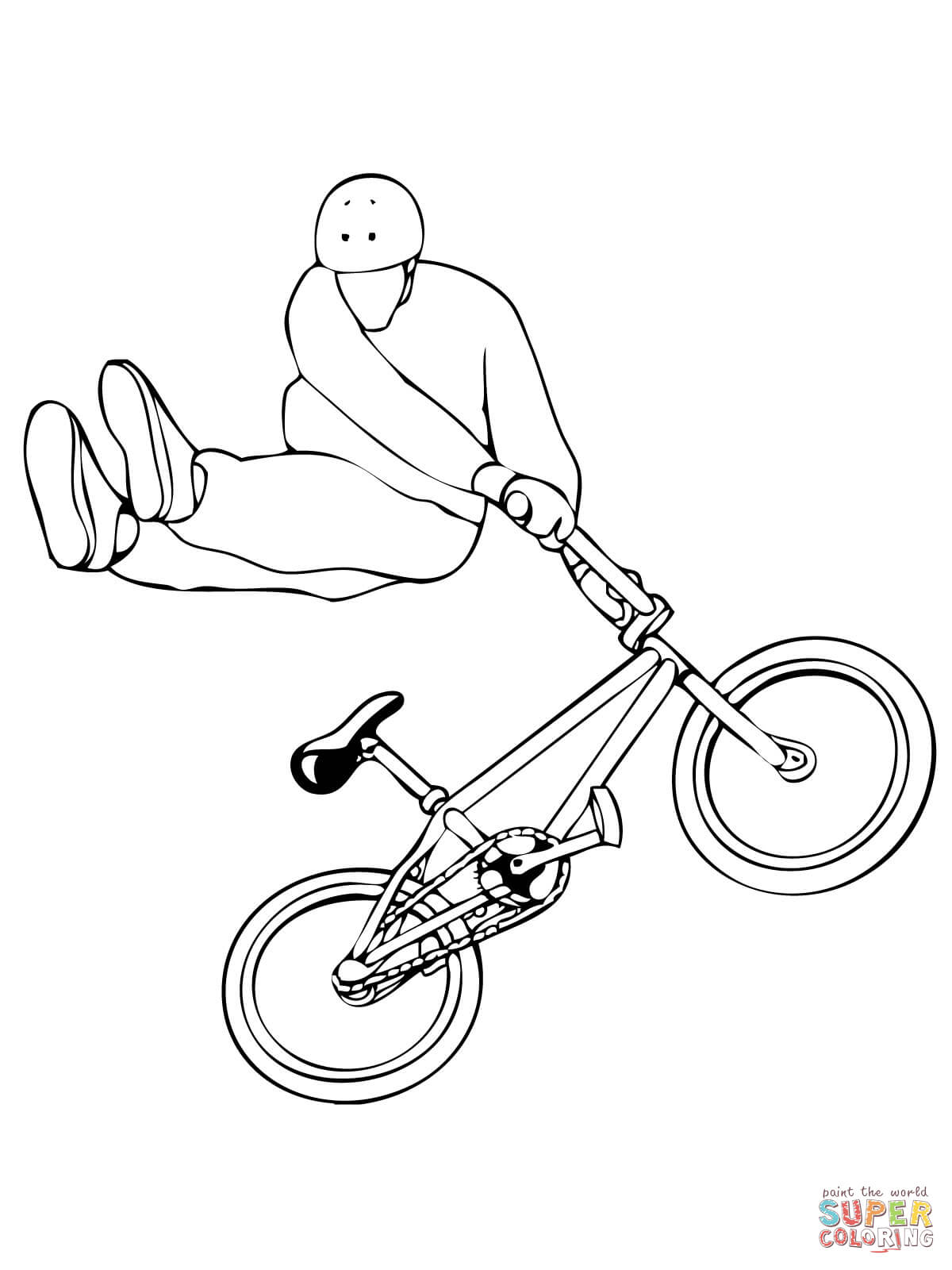 Tail whip bmx coloring page free printable coloring pages