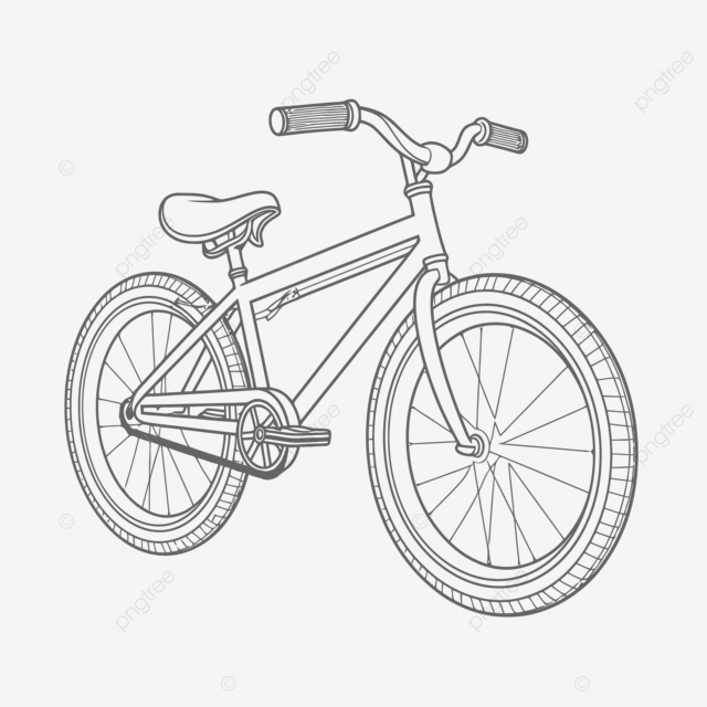 Bmx bike coloring page line drawing of a bike outline sketch vector wing drawing ring drawing bike drawing png and vector with transparent background for free download