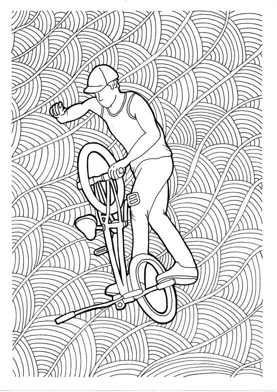 Hitchhiker cross footed bmx flatland extreme sports pdf zentangle coloring page