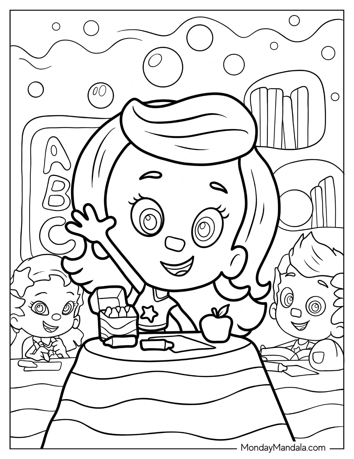 Bubble guppies coloring pages free pdf printables