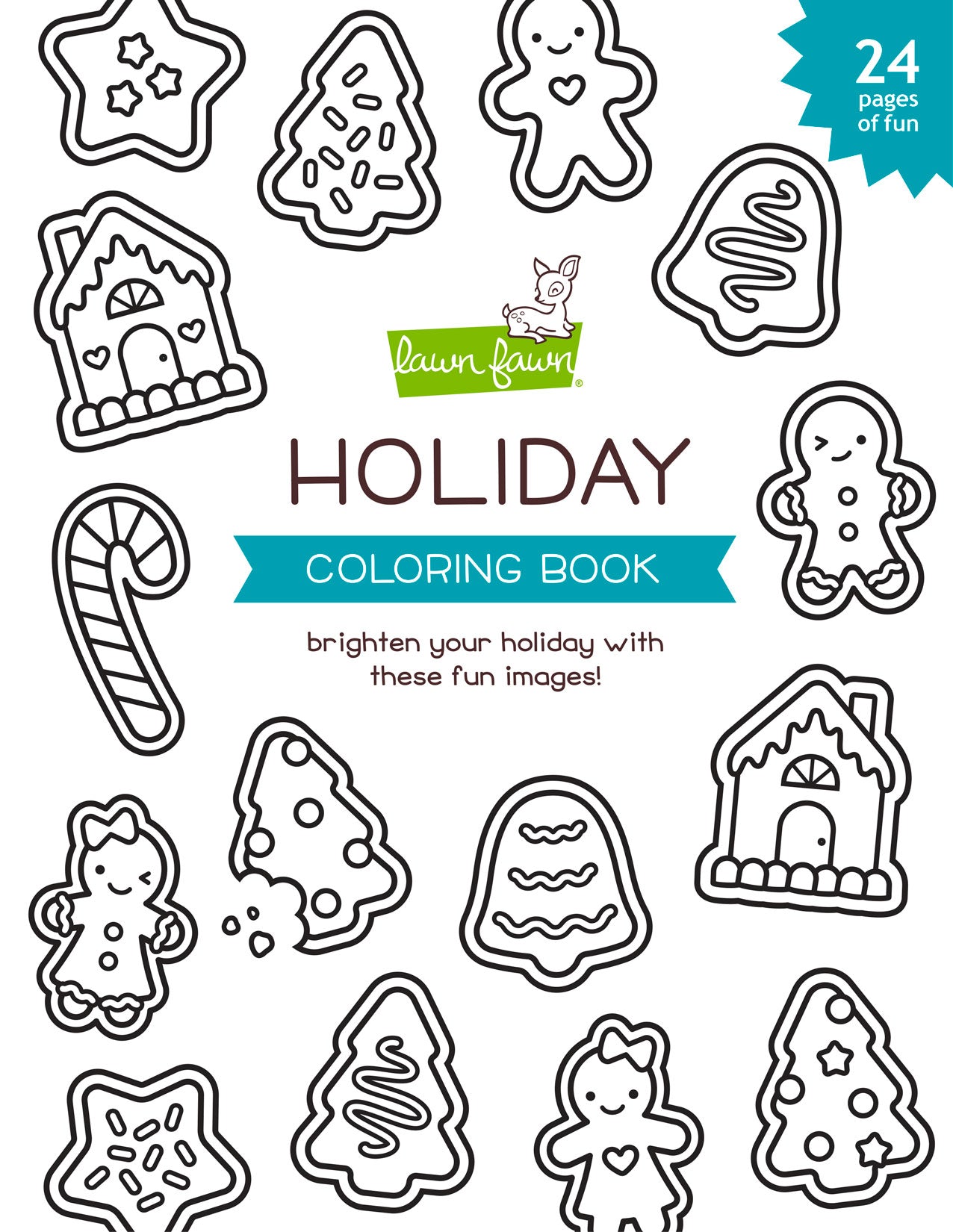 Holiday coloring book lawn fawn