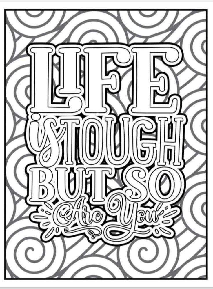 Motivational quotes colouring pages