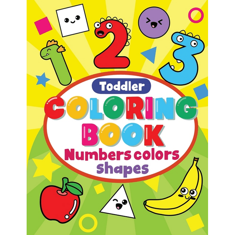 Toddler coloring book numbers colors shapes preschool coloring books for