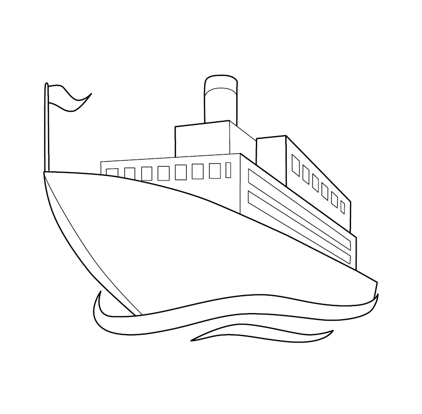 Ship colouring picture free colouring book for children â monkey pen store