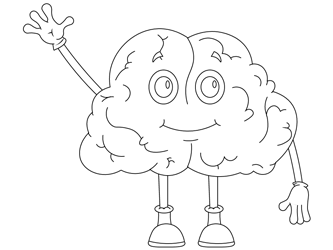 Brain coloring pages