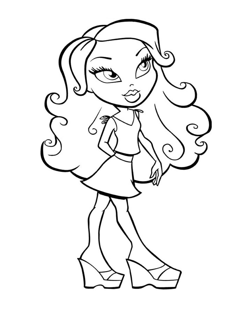 Jade bratz coloring pages