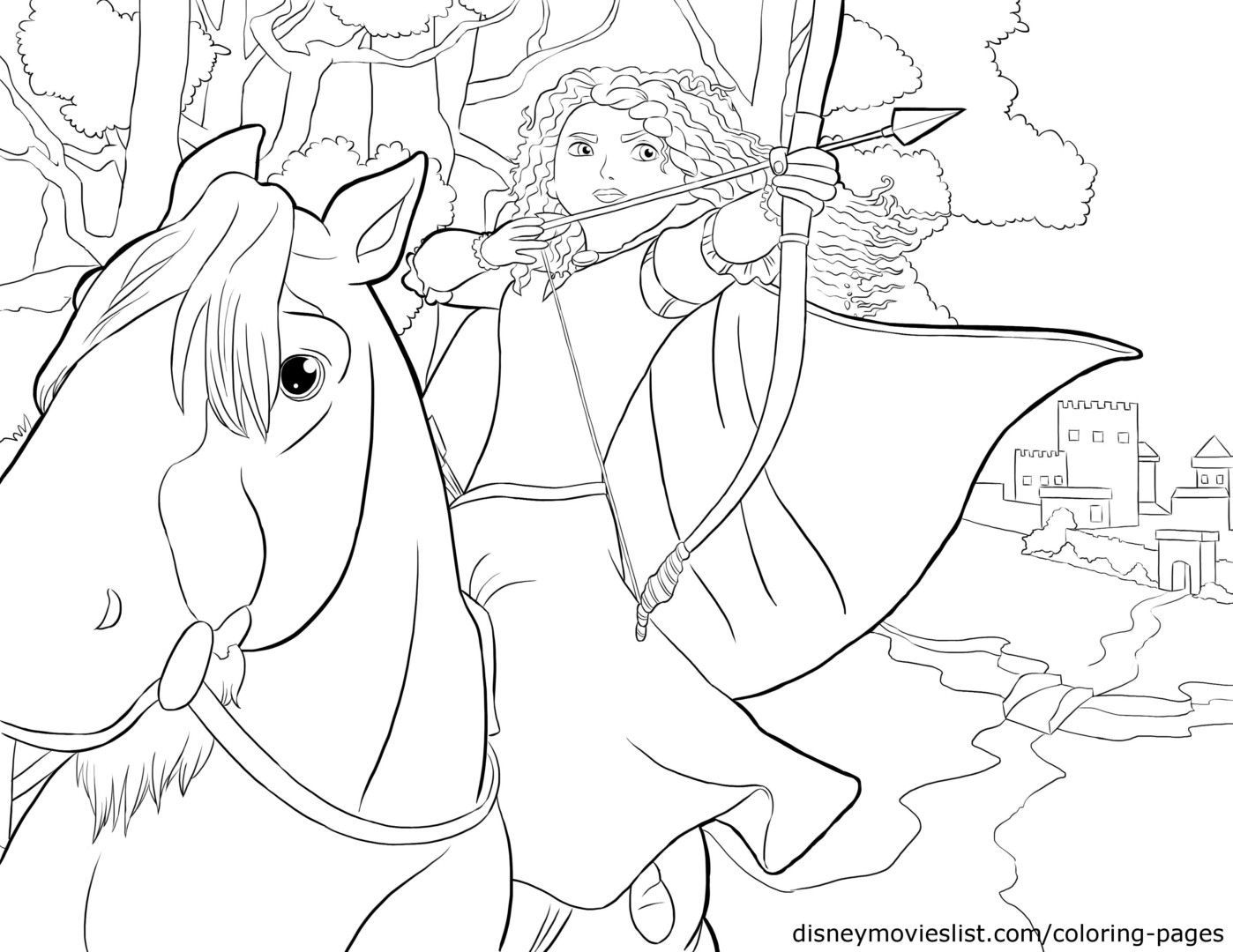 Brave disney loring page disney loring pages loring pages disney princess loring pages