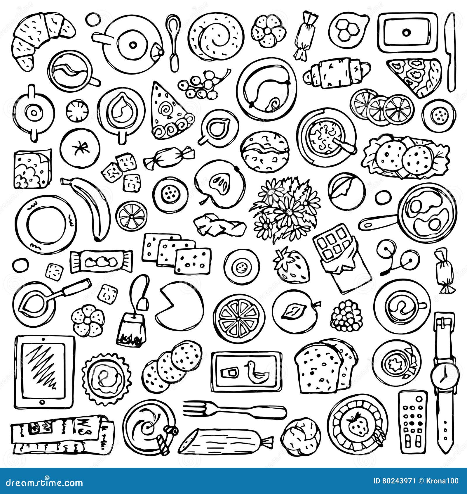 Breakfast coloring page stock illustrations â breakfast coloring page stock illustrations vectors clipart