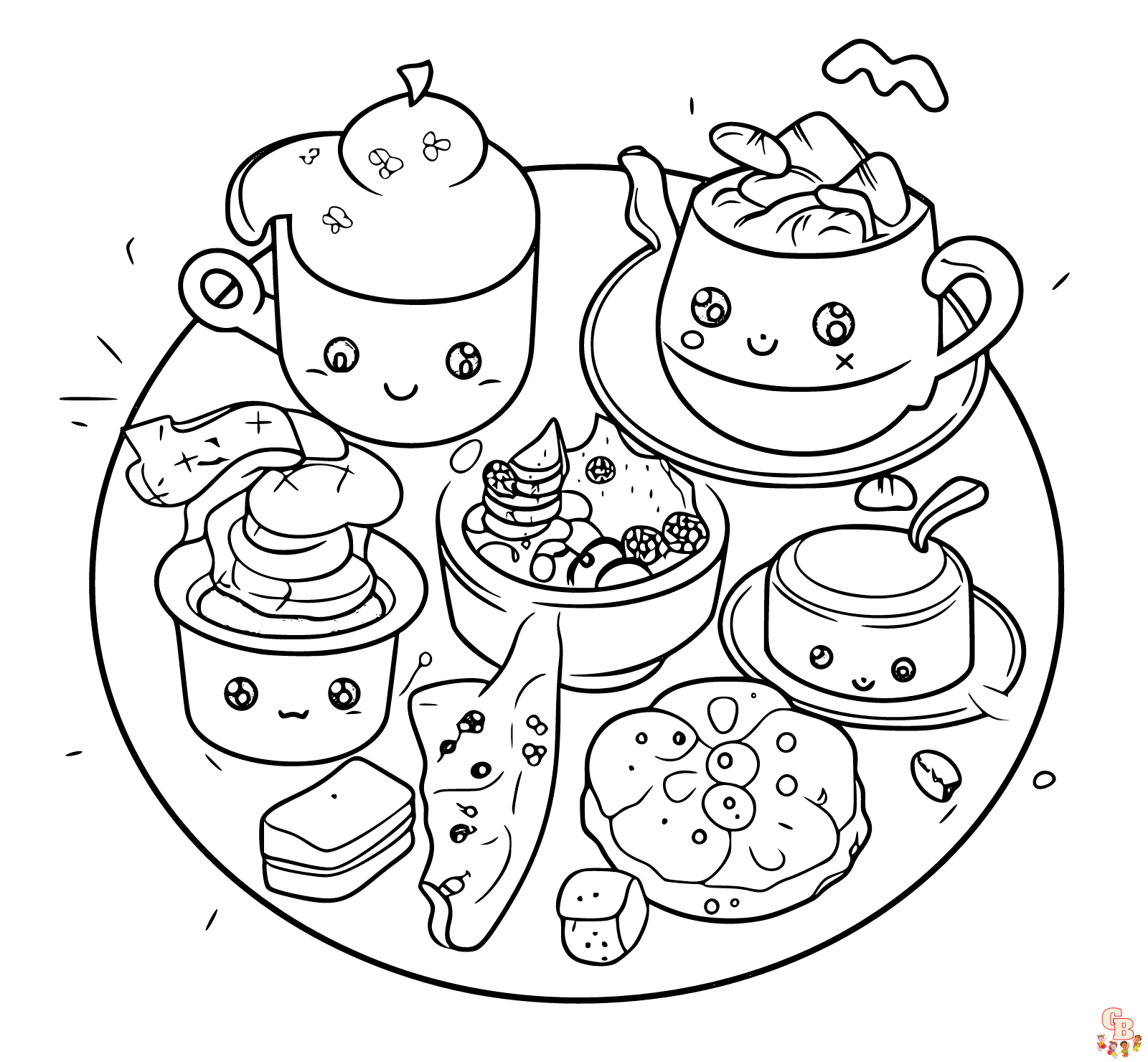Printable breakfast coloring pages free for kids and adults