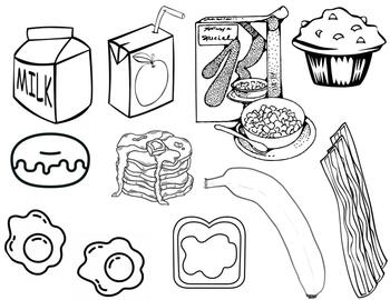 Breakfast plate cut and pastecoloring sheet by your social studies buddy