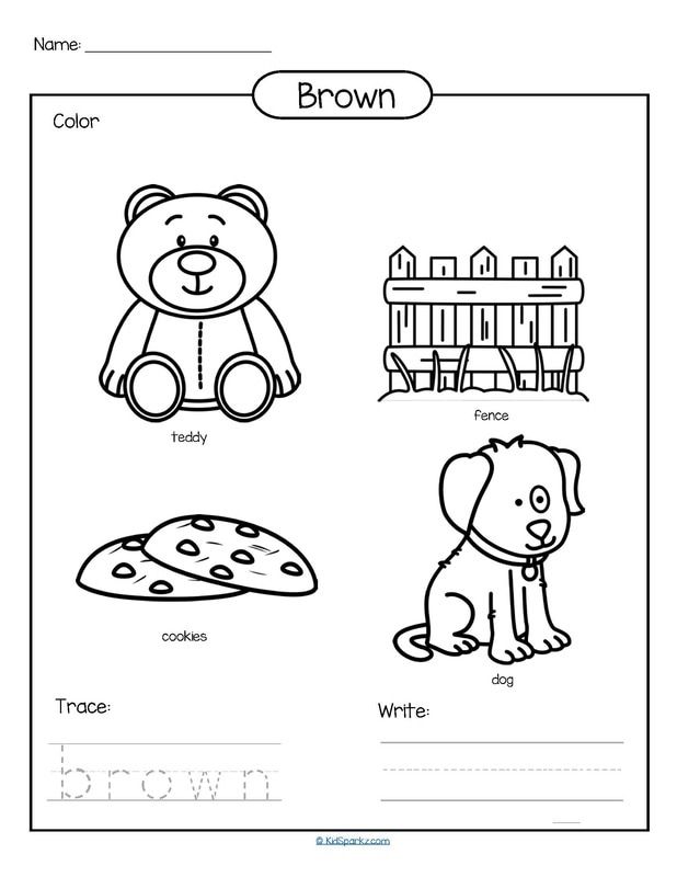 Color brown printable
