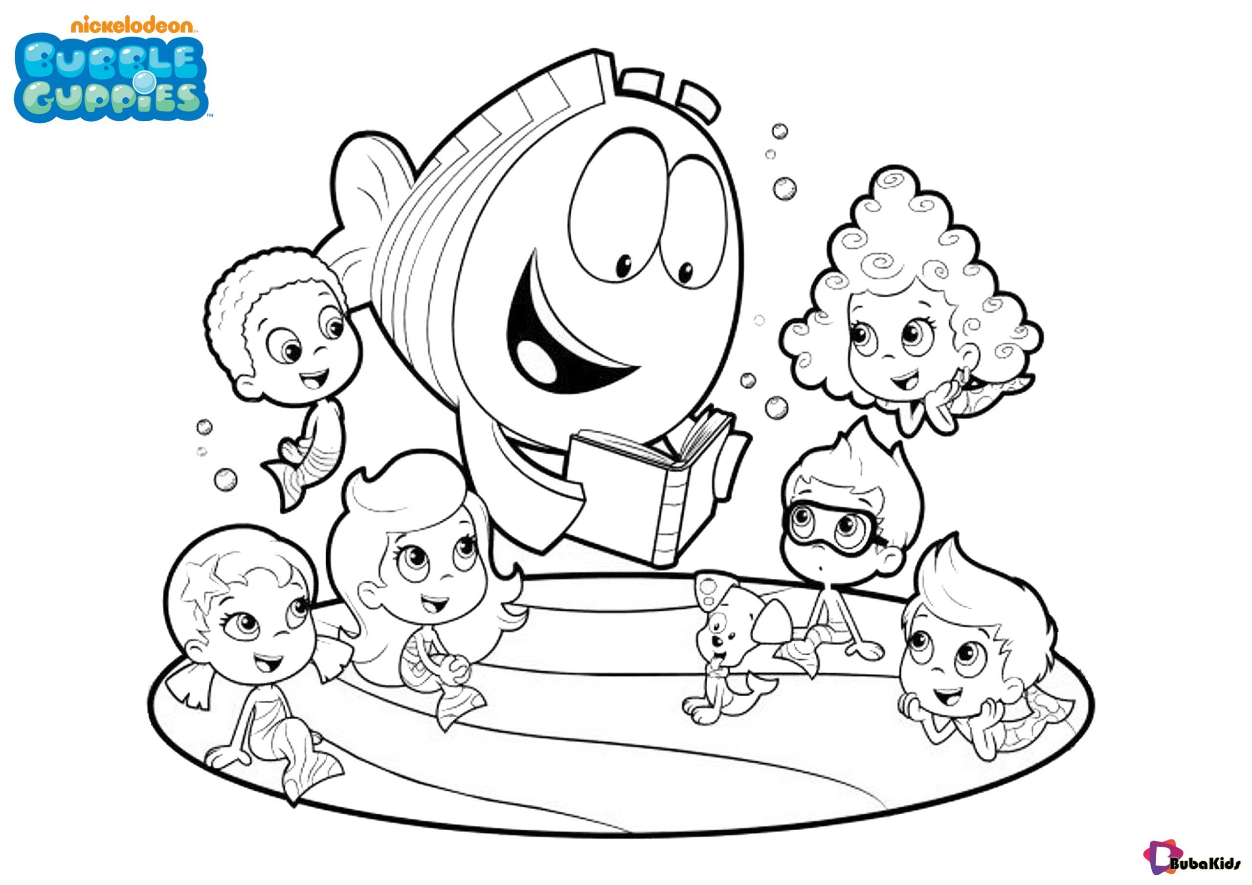Printable bubble guppies coloring pages free download to print collection of cartoon colorâ cartoon coloring pages bubble guppies coloring pages coloring books