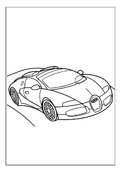 Printable bugatti coloring pages ignite imagination through cars and colors