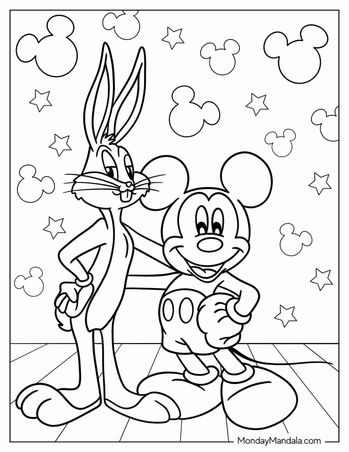 Bugs bunny coloring pages free pdf printables