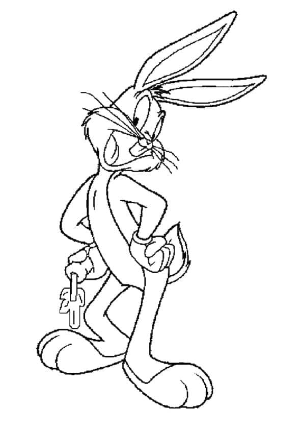 Free printable bugs bunny coloring page