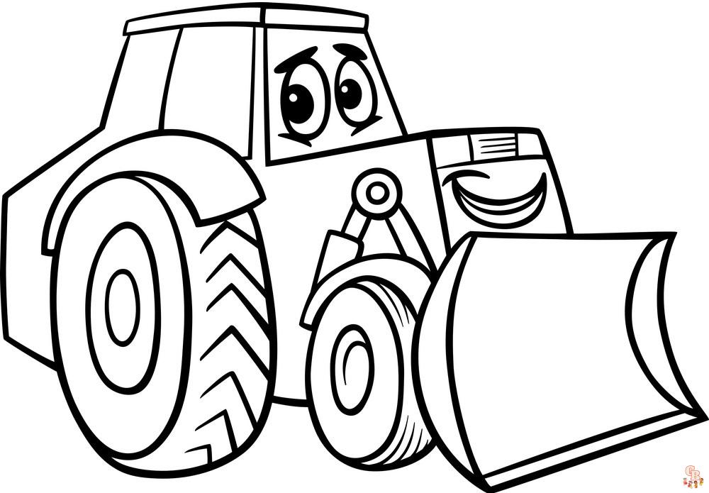 Get your kids excited about bulldozer coloring pages