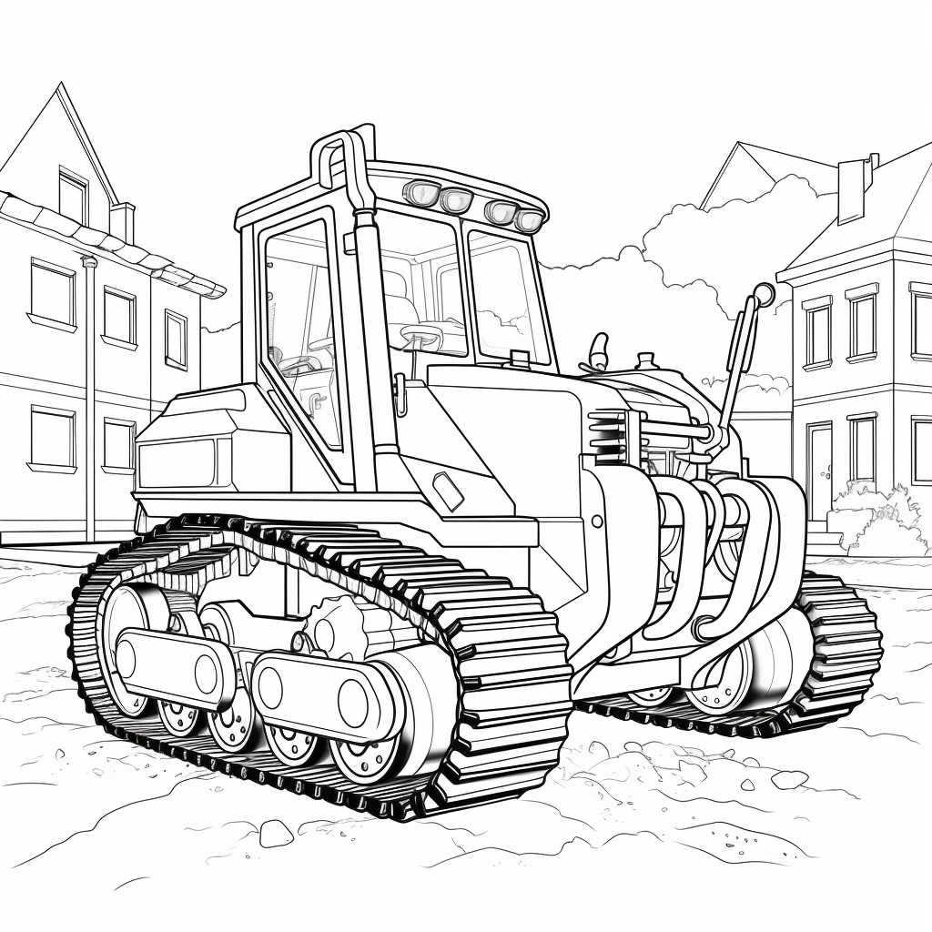 Bulldozer coloring pages