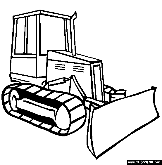 Bulldozer coloring page free bulldozer online co