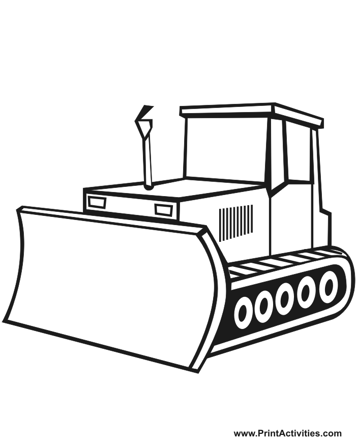 Bulldozer coloring page