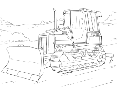 Caterpillar bulldozer coloring page free printable coloring pages