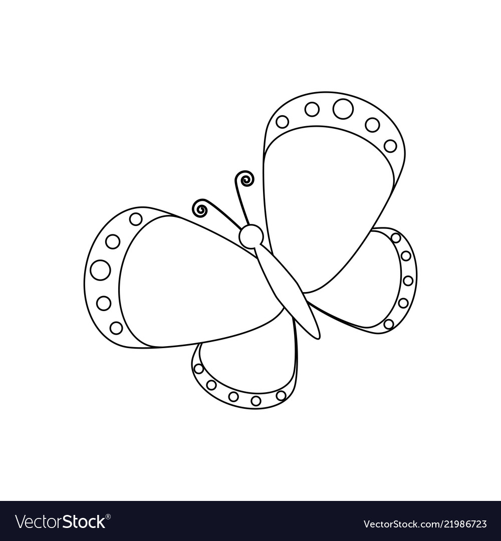 Butterfly coloring pages royalty free vector image