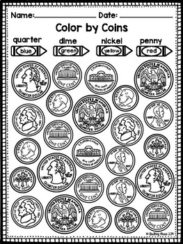 Coloring coins tpt