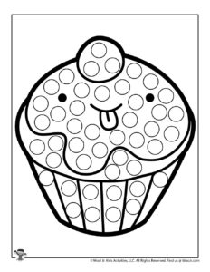 Kawaii dot coloring pages woo jr kids activities childrens publishing