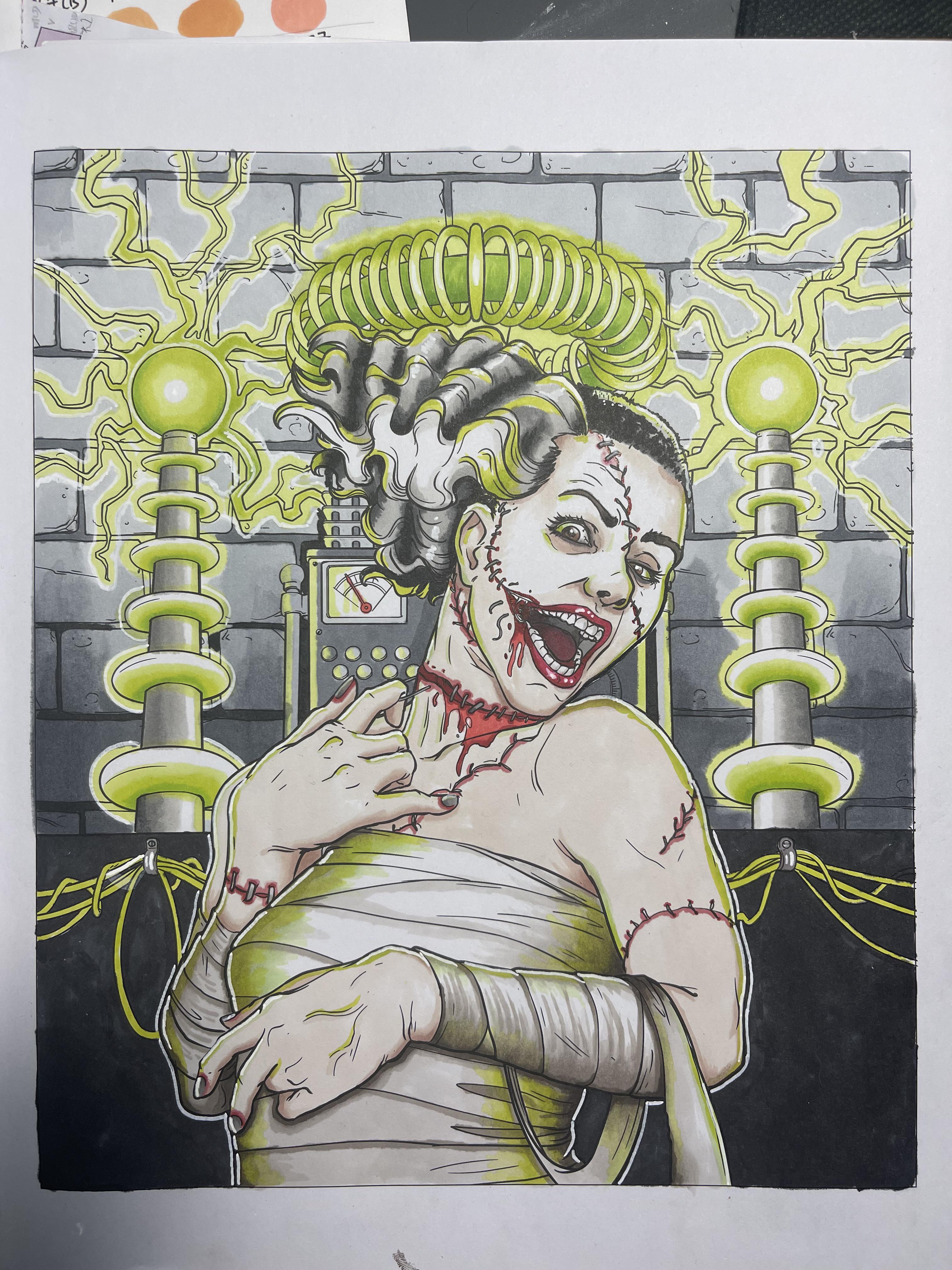 The horror colouring book juan santiago calle done with markers r coloring