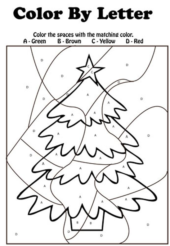 Color by letters coloring pages