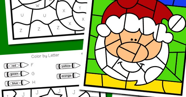 Christmas color by letter