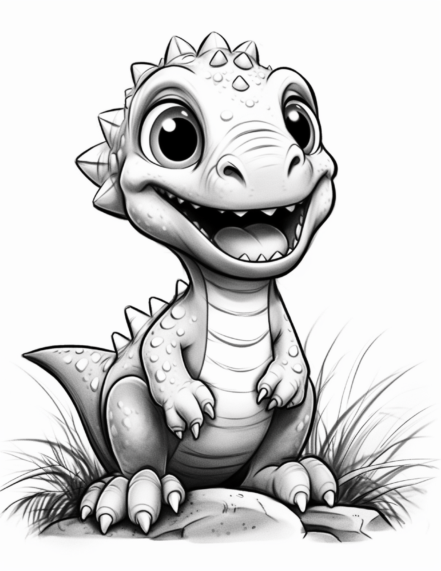 Cute dinosaur coloring pages