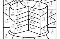 Multiplication color by number