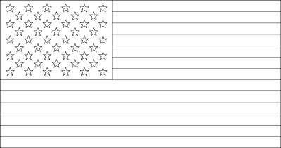 Coloring page for the flag of usa