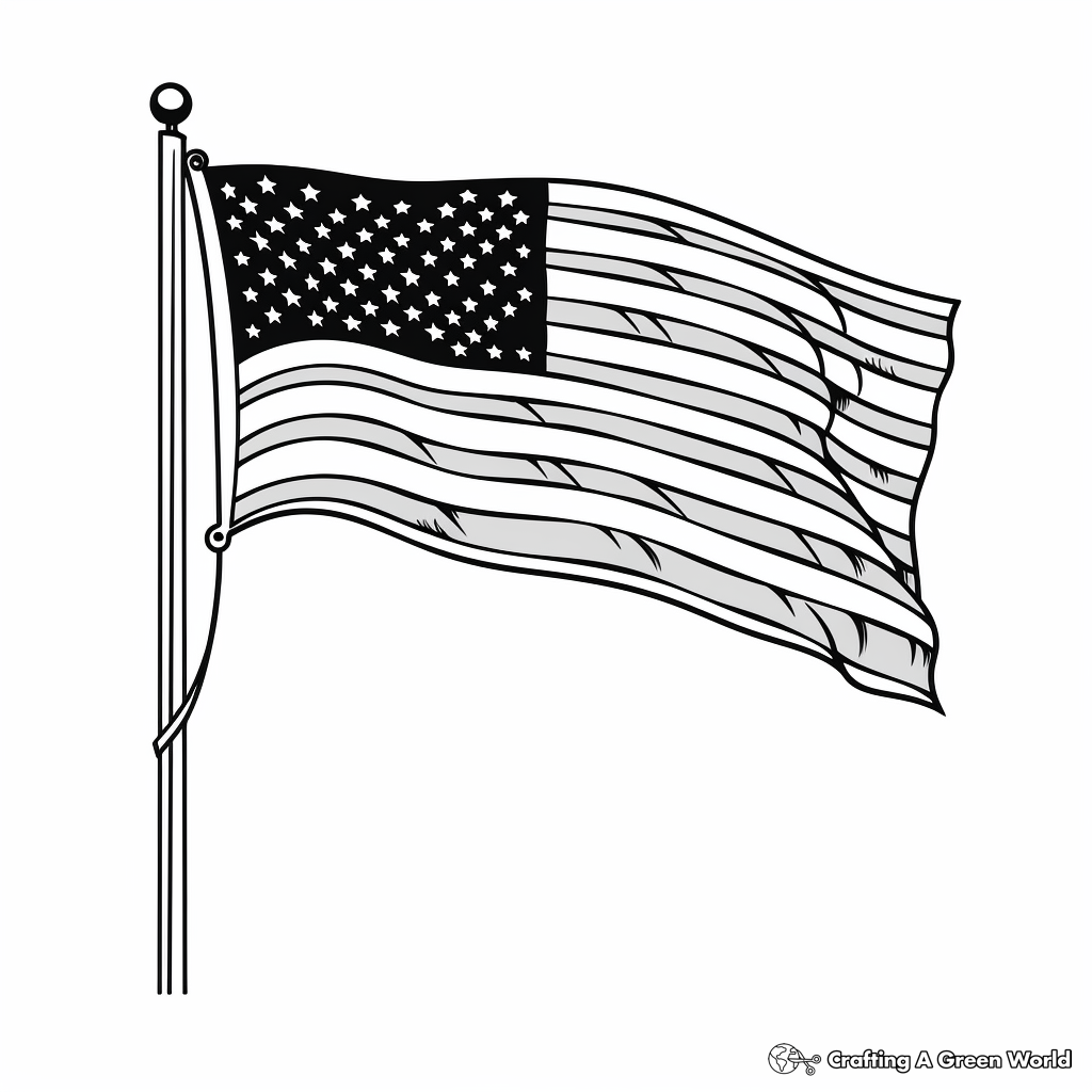 American flag coloring pages